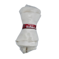 BeefHide Medium Natural Tie Bone - Product available as of week 49, 2024.