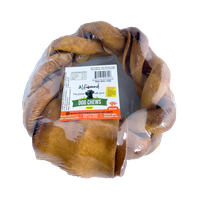 Natural dog chew, bacon flavored braid, size L, 1 piece.